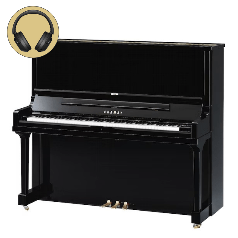 Yamaha SE132 SH3 PE messing silent piano (zwart hoogglans) afbeelding