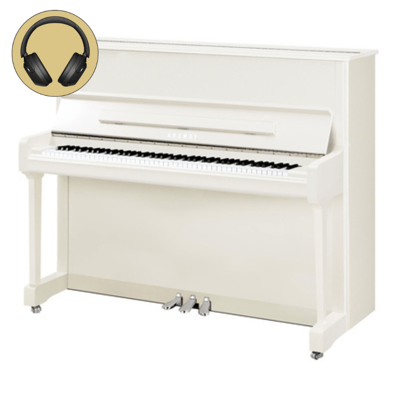 Yamaha P121 M SH3 PWHC chroom silent piano (wit hoogglans) afbeelding