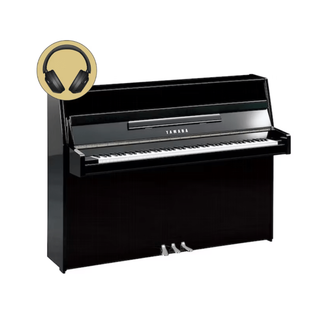 Yamaha B1 SC3 PEC chroom silent piano (zwart hoogglans) afbeelding
