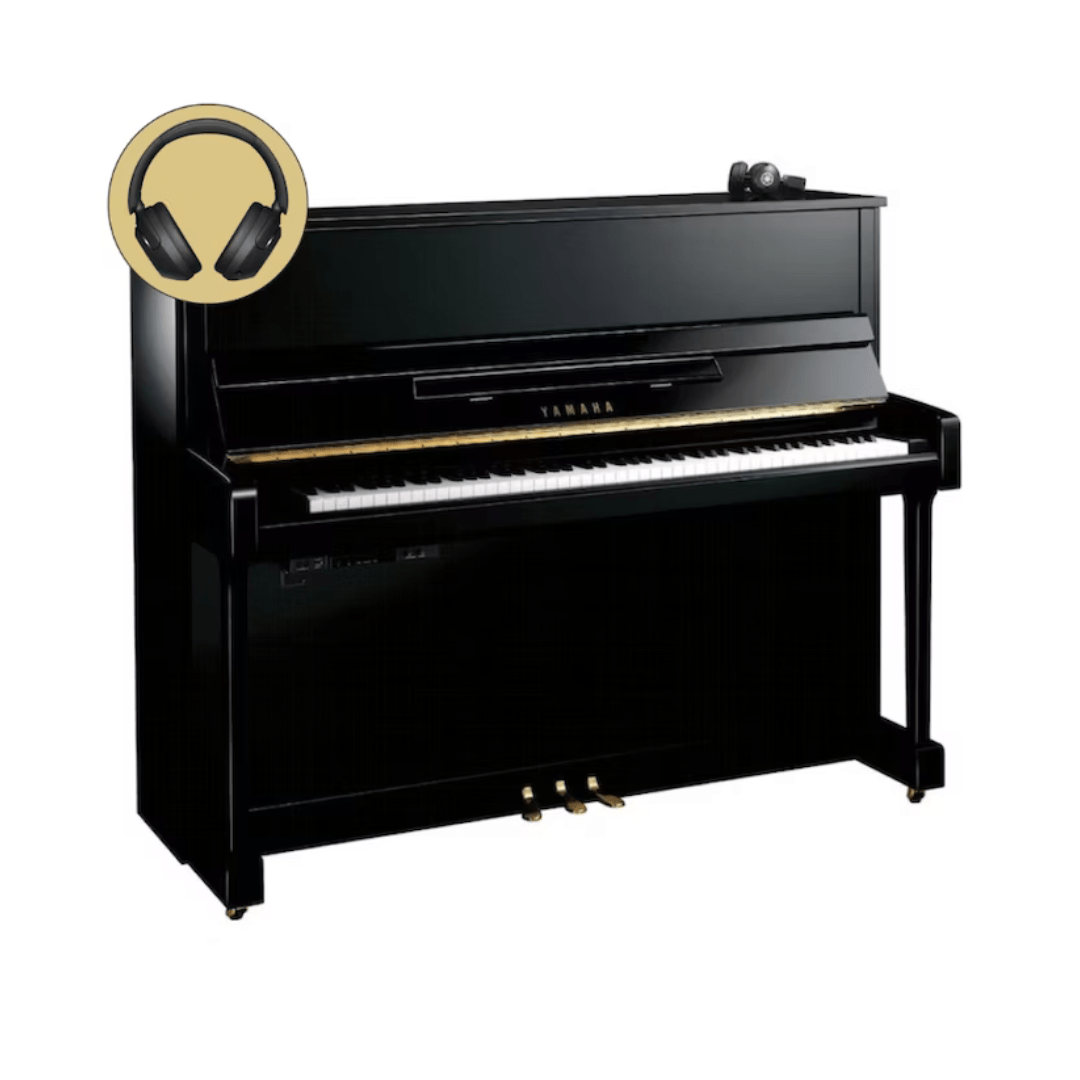 Yamaha B3E SC3 PE messing silent piano (zwart hoogglans) afbeelding