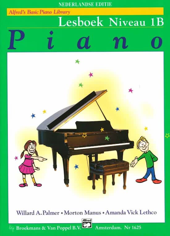 B127811_Alfred's Basic Piano Library Lesboek Niveau 1B (+CD)_Boeken