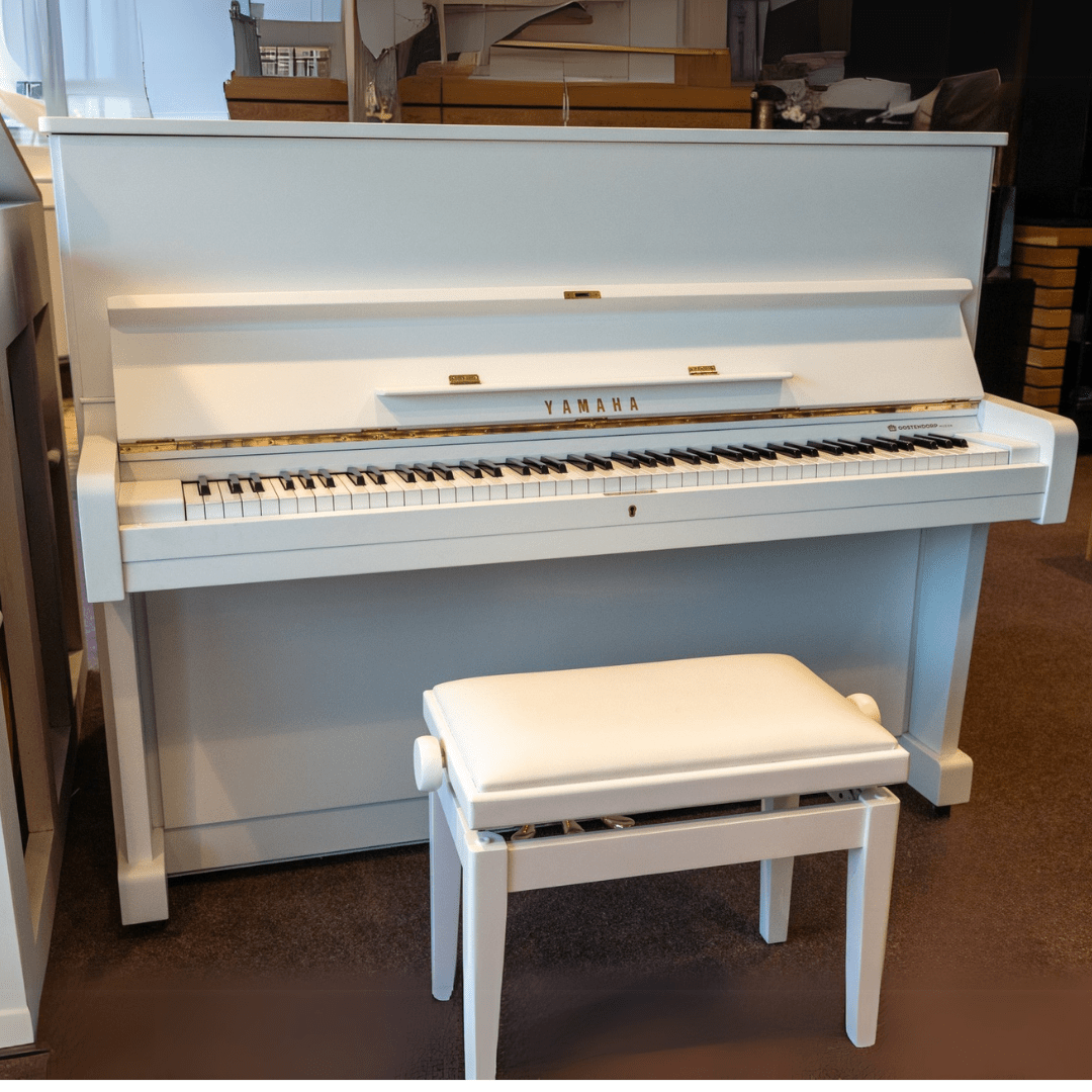 Yamaha U1E WH messing piano 577655-1677 afbeelding