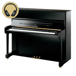 Yamaha P121 M SH3 PE messing silent piano (zwart hoogglans) 