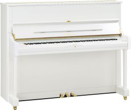 Yamaha U1 Q  PWH messing piano (wit hoogglans) 