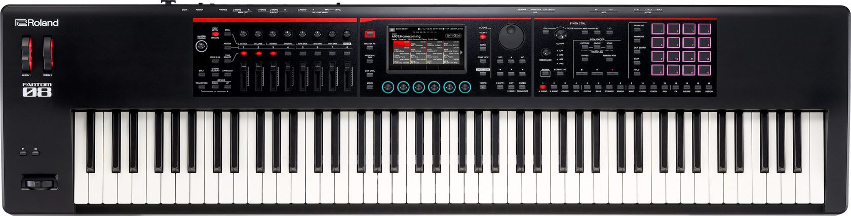 Roland Fantom-08 synthesizer afbeelding
