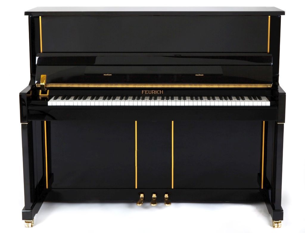 Feurich 125 - Design PE messing piano afbeelding