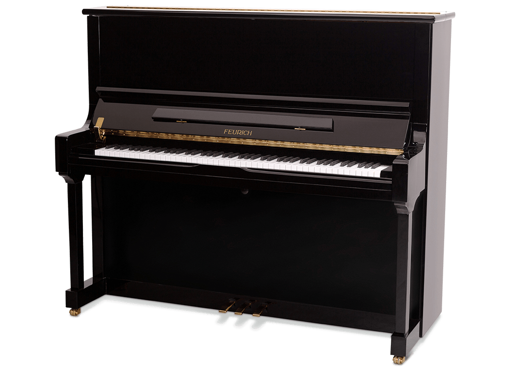 Feurich 133 - Concert PE messing piano afbeelding