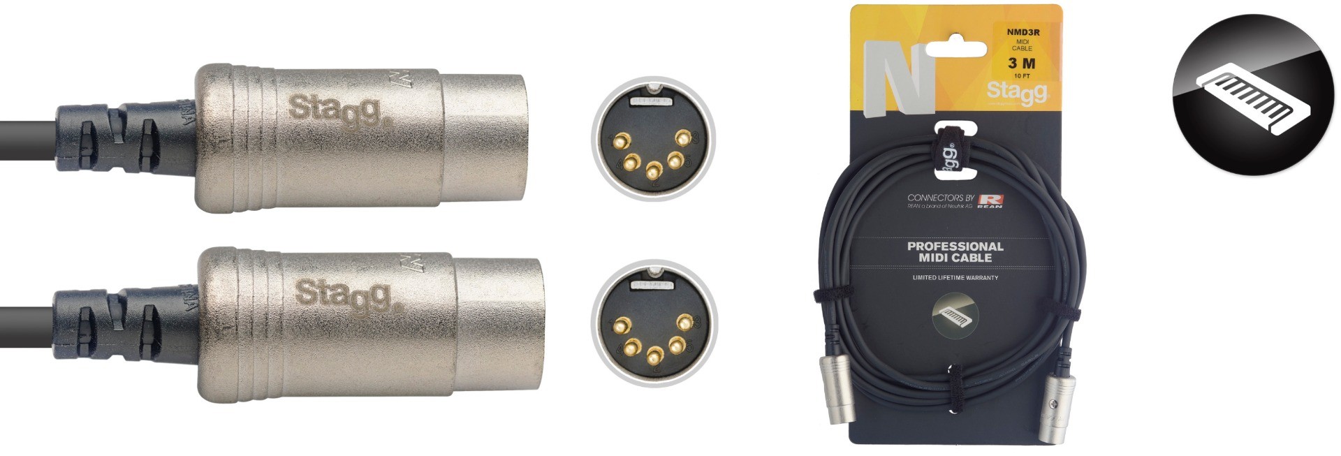 Stagg NMD3R MIDI-kabel