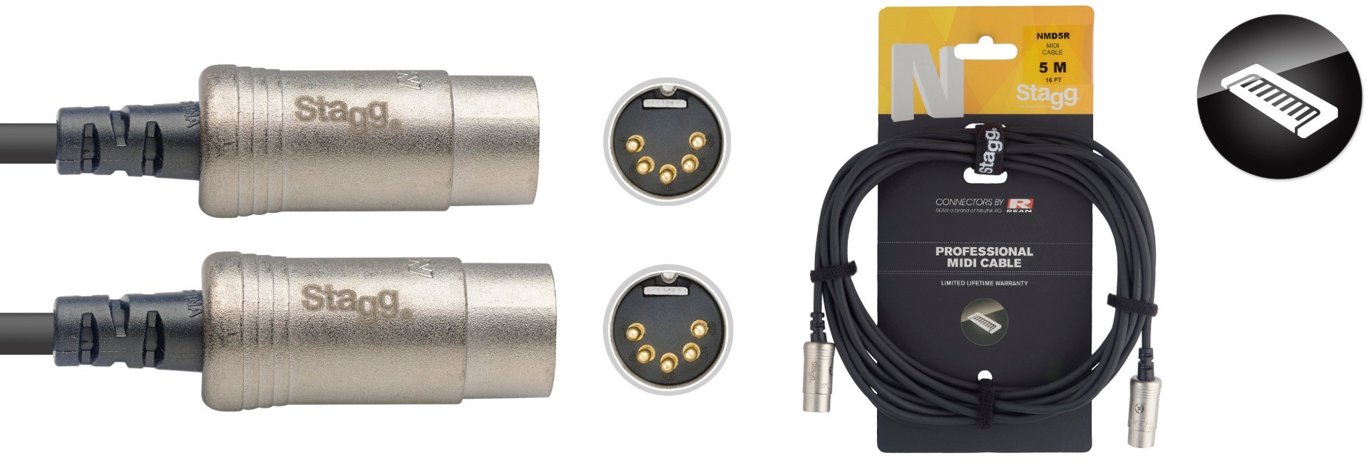 Stagg NMD5R MIDI-kabel