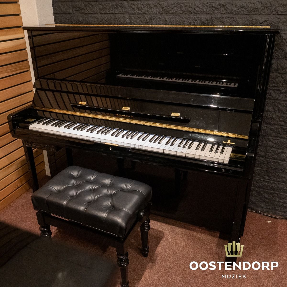 Samick SU-131SP PE messing silent piano INK02461-3029 afbeelding