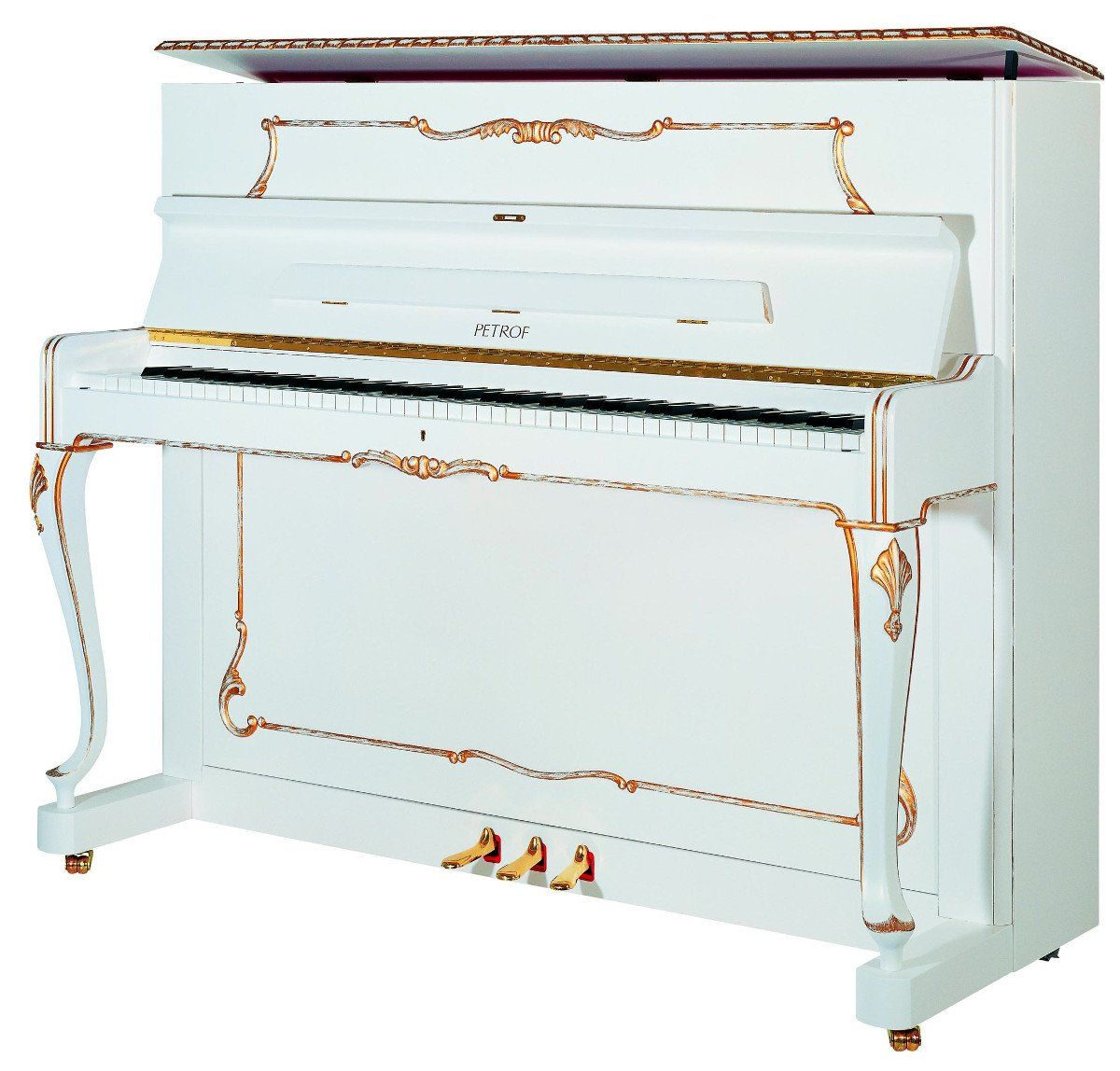 Petrof P 118 R1 2 messing piano afbeelding