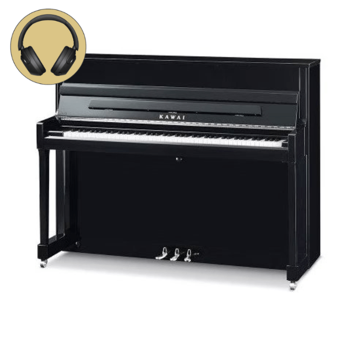 Kawai K-200 ATX4 E/P chroom silent piano afbeelding