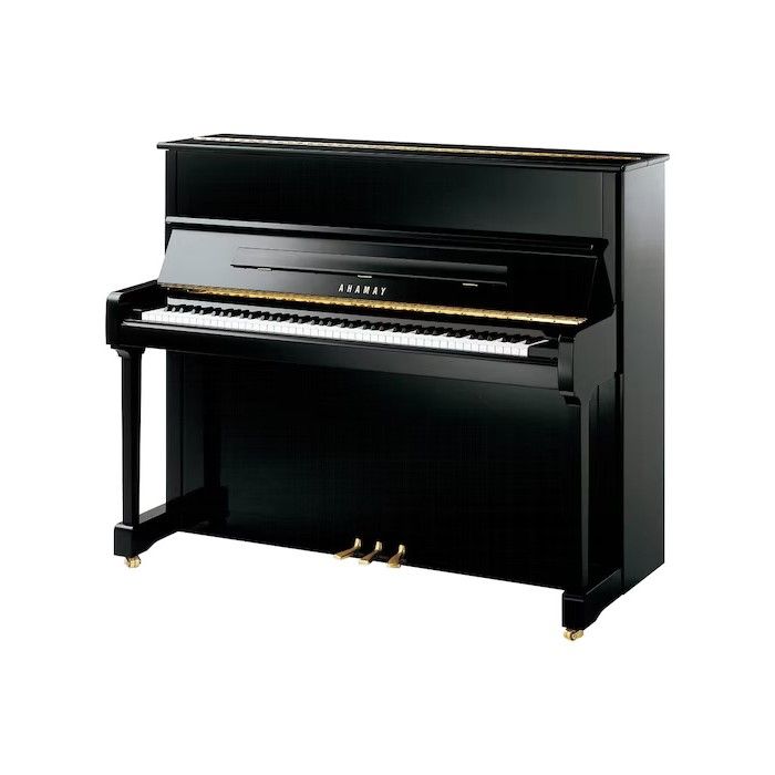 P006843_Yamaha P121 M PE messing piano (zwart hoogglans)_Nieuwe piano's