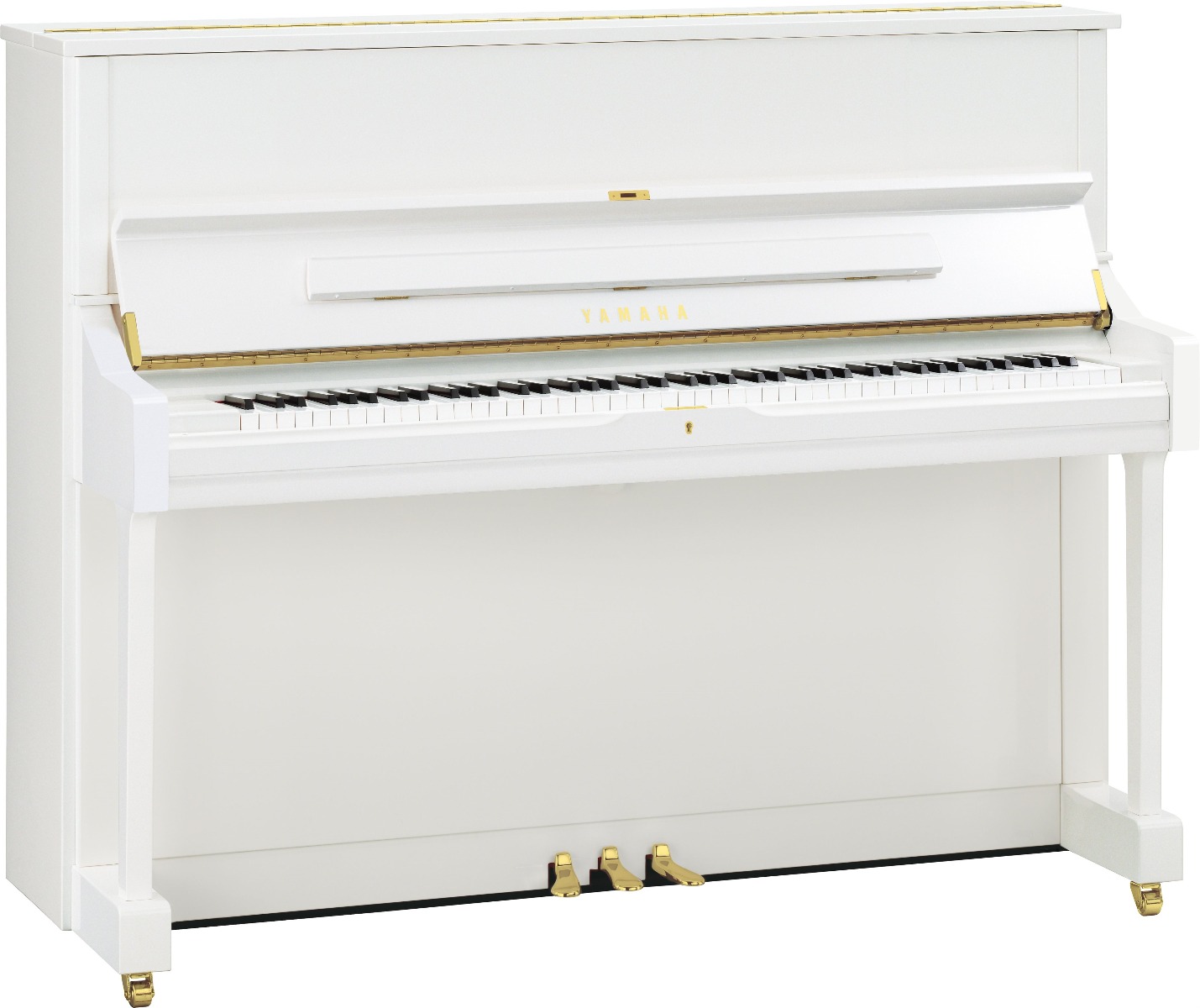 Yamaha U1 Q PWH messing piano (wit hoogglans)