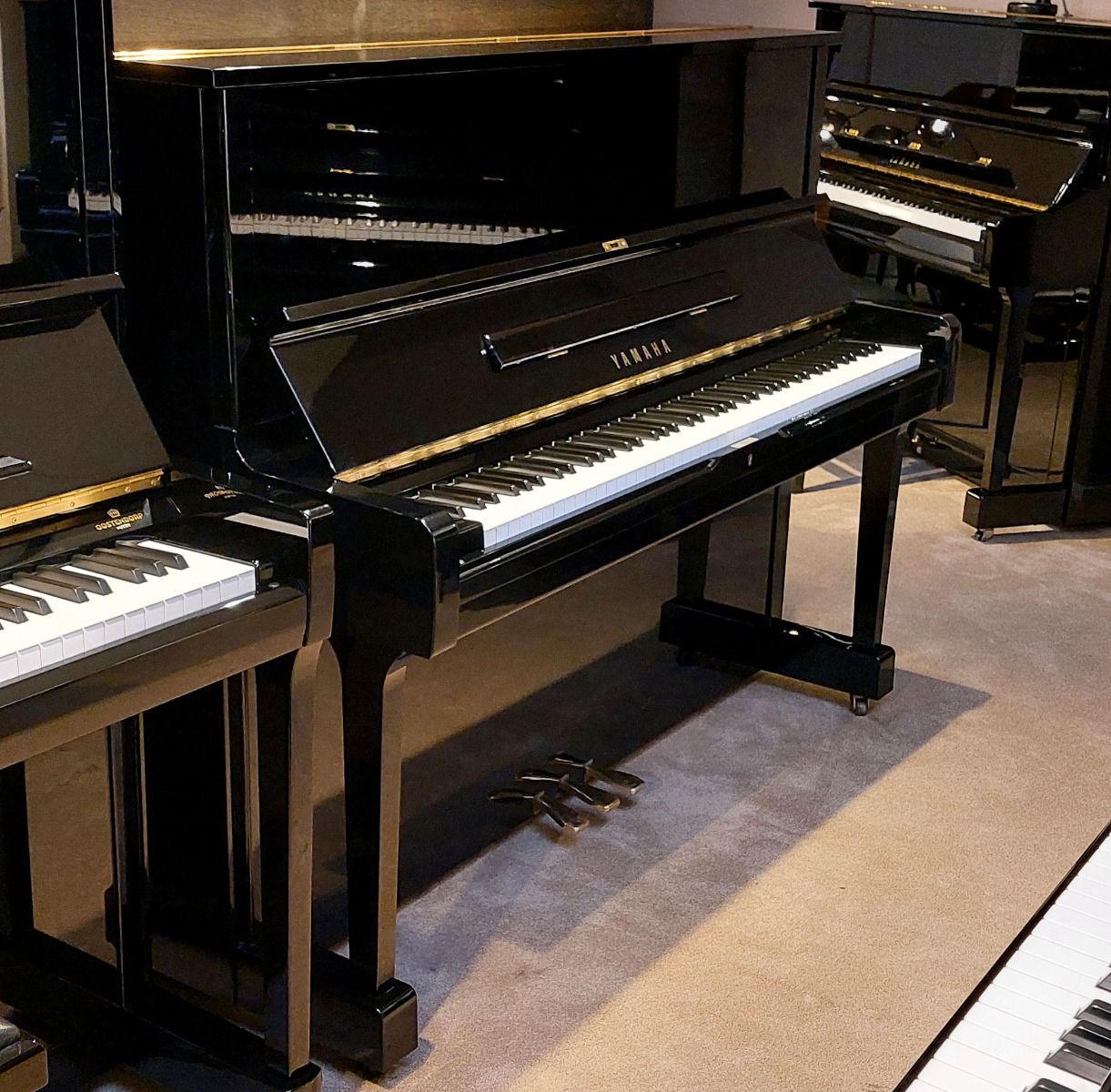 Yamaha U1M PE messing piano 3655189-1382 afbeelding